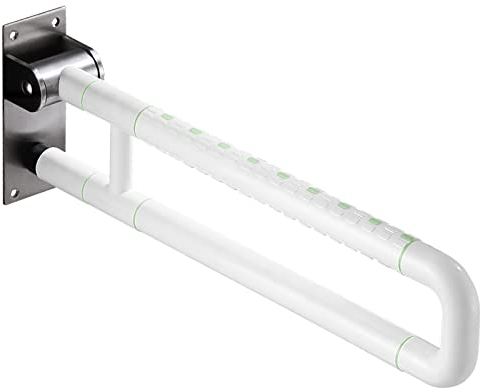 modunful Handicap Haltegriffe für Badezimmer, Flip Up Toilette - Schienen für ältere Menschen für die Wand, leuchtet in der Nacht, geeignet für schwangere Behinderte 60cm
