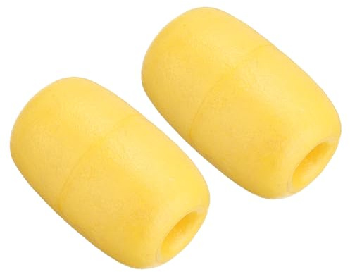 PATIKIL 4.33 x 2.76 Rope Float Buoy, 2 Pcs 270g Deep Water Floats Rope Float Buoy Great for Trail Markers Dock Floats Kayak Boats Swimming Pool, Yellow
