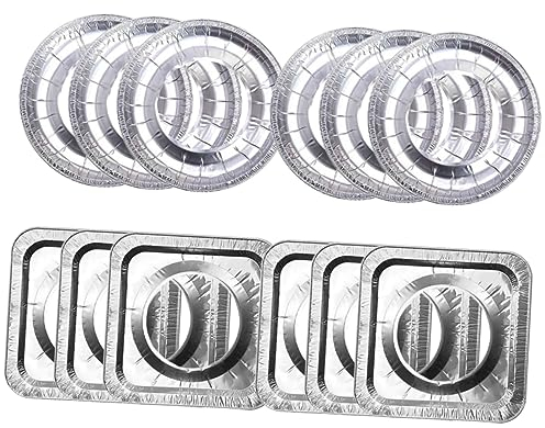 CAXUSD Protezione Bruciatore Gas 20 Pezzi Coperture Alluminio Per Fornelli Protezioni Bavaglini Usa Getta Antigraffio Resistente Calore Utile Pulito