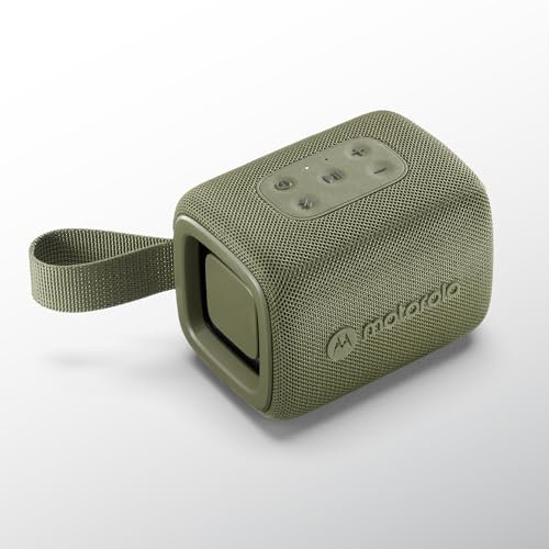 Motorola Sound - Altoparlante ROKR 300 Bluetooth 5.3 - wireless portatile da 7 W - Altoparlante compatto IP67 impermeabile e antipolvere - 12 ore di riproduzione, verde