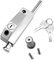 Swiixxer Turnstile Lock for Window Glass Patio Doors Silver Auxiliary Security Lock Glass Door Lock Mortise Lock