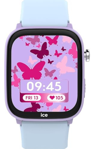 ICE-WATCH - Ice Smart Junior 3.0 Find My Purple Soft Blue - Montre connectée géolocalisable Violette pour Fille avec Bracelet en Silicone - 024550 (1.75 Pouces)