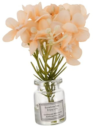 Yardwe Ornement De Mini Plante Fleurs Artificielles en Pot pour L'extérieur Fleurs De Maison De Poupée Ornement D'aménagement Paysager du Jardin Plastique