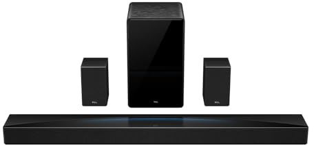 TCL Q85H Pro 7.1.4 ch soundbar per TV, 860 Watt, Home theater, Cinema Surround, Sound Expansion, Dolby Atmos, DTS:X, Bluetooth 5.1, HDMI 2.1 passthrough, un telecomando, USB, Ottico, Premium Design