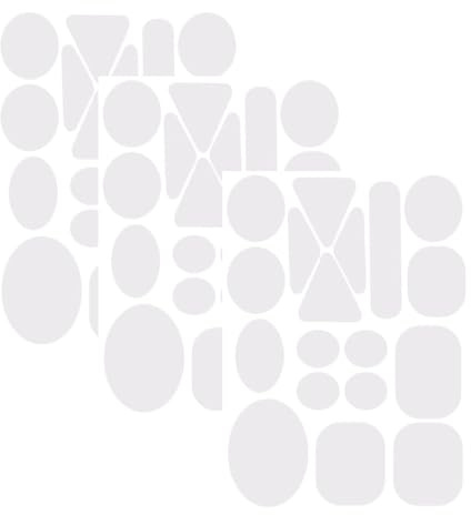 Set di 60 toppe autoadesive bianche per la riparazione di vestiti, neoprene e attrezzature per esterni, facili da stirare o incollare (bianco)