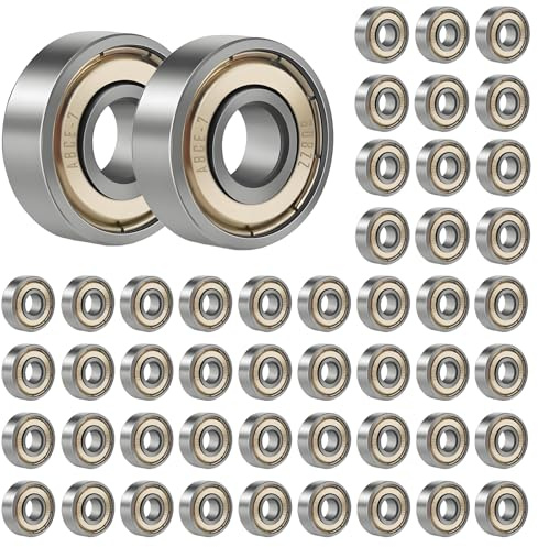 50 StüCk Kugellager 8x22x7,608 Kugellager,Doppelt Geschirmte Miniatur-Rillenkugellager 608,608zz PräZisionslager Aus Kohlenstoffstahl,Geeignet FüR Skateboards,Rollschuhe,FahrräDer