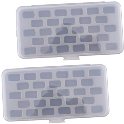 UKCOCO 2 Pezzi Scatola - Custodia - in Plastica Organizzatore per Rocchetti di Bobina Custodia in Plastica per Scatole di Organizzatori E