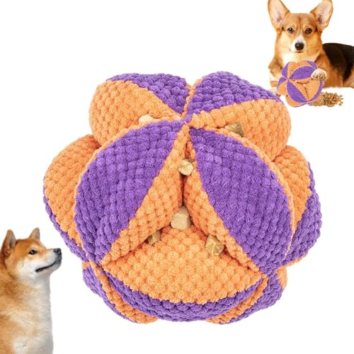 Pelota de para perros, juguete de búsqueda de comida, pelota interactiva resistente a la masticación, de aperitivos, juguete duradero para mascotas, entrenamiento y tiempo de