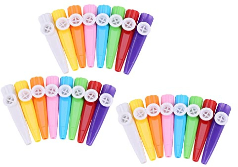 FOIJPPINP 72 Pezzi di Plastica Kazoos 8 Colorful Musical Instrument, OOD Companion per Chitarra, Ukulele, Violino, Tastiera di Pianoforte, per Gli Amanti della Musica (72 Pezzi)