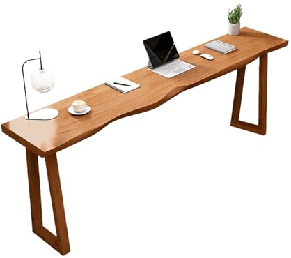 Massivt trä Bondgård Bar höjd bord, Industriellt Rektangulär Räknare Matbord, Smal soffa eller entréstrand för kök, vardagsrum, Enkel montering(L160*W45*H105cm)