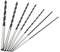NUZAMAS 300mm Extra Long Twist Drill Bits, Set of 7 Hardened High Carbon Steel Tools 4-10mm for Wood Hole Cutter Drilling