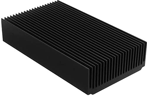 Giilayky Dissipatore di grande in alluminio, 4,72 x 2,72 x 1,06 pollici/120 x 69 x 27 mm, dissipatore di di raffreddamento, radiatore ad ossido nero 22 alette