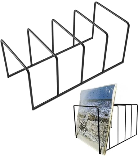 Orimommth Étagère de rangement pour disques vinyles en métal - Présentoir pour platines vinyles - Étagère d’exposition pour jusqu’à 50 albums LP et CD - Support d’exposition pour décor de bureau