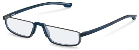 Rodenstock HALF EYE Monel Brillen in Dark Grey, Dark Blue für Herren, Brille mit Sehstärke, optional mit Sonnenbrillen tönung oder Blaulichtfilter (Modell R2665)