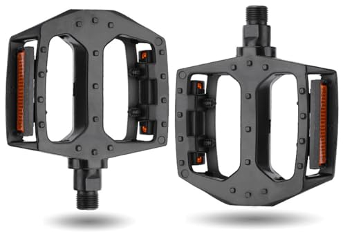 Kiuiom Fahrradpedale, Aluminiumlegierung, MTB, E-Bike, Trekkingrad, Anti-Rutsch, Reflektoren