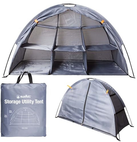 VFM e-Store - Storage Tent Bike, Furniture, Garden Tools Bike, Furniture Outdoors Camping Hiking Holidays Festivals Travel - Silver Storage Tent