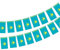 Kasachstanische Flagge, 40 Stück, Kasachstan Girlande 11,4 m, Kasachstan, 14 x 21 cm
