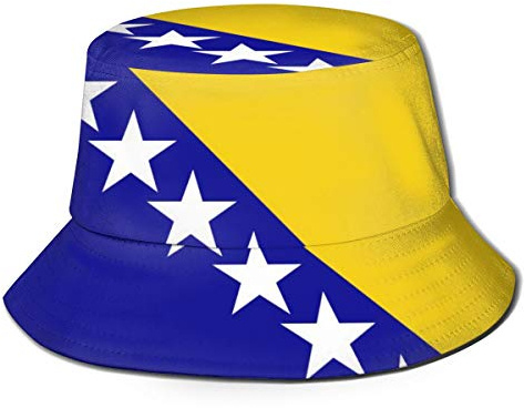 Bosnien Och Hercegovina Flagga Unisex Solhatt Bekväm Bucket Hat Andningsaktiv Fiskarhatt För Sommar Camping Resor, Bucket Hat 551, M