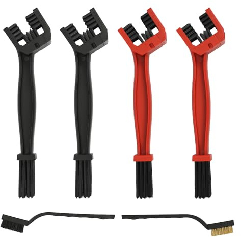 Nettoyant Chaine Moto,Brosse Chaine Moto,6 Pièces Brosses de Nettoyage,Nettoyeur de Chaîne pour Vélos, Motos et VTT,Scooter, Vélo, Graisse Chaine Moto