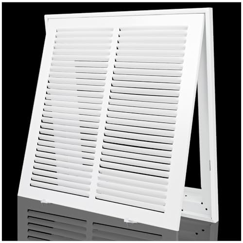 Return Air Grille 14x14,Air Return Vent Cover for Ceiling and Wall,Steel HVAC A/C Vent Cover Grill Fits Duct Opening 14W x 14H,Holds 1 Thick AC Filter