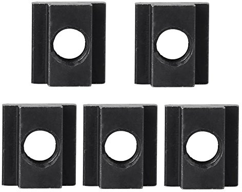 5 Pack M12 T Slot Nuts Black Oxide Steel for Truck Bed Deck Rails Machine Tool Tables Tie Down Accessories
