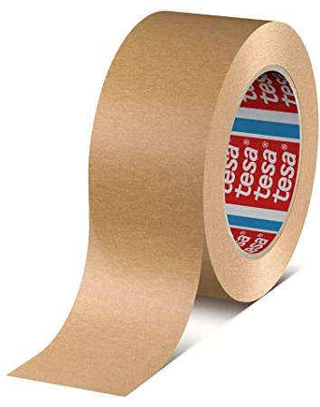 tesa 4713, Papierklebeband, Papier Packband, Verpackungsklebeband, 50mm x 50m (50mm braun, 1 Rolle)