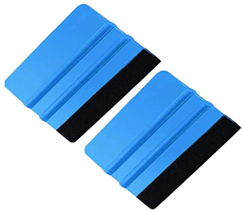 LiFangSotre 2PCS Film Scraper,Raschietto per Pellicola, Strumento per pellicole per Auto per avvolgimento in Vinile Raschietto per Bordi in Feltro per Auto Finestra del Veicolo