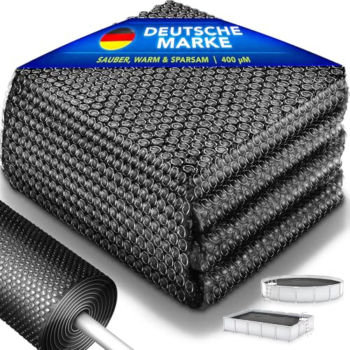 tillvex® Bâche Solaire de Piscine, 400 µm, rectangulaire, 549 x 274 cm, Film Thermique à découper, pour réchauffer l'eau de la Piscine