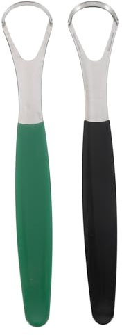 FRCOLOR 2 Set Raschietto Per Lingua in Acciaio Inossidabile Pulisci Lingua Per Bambini Utensili Manuali Strumenti Per Bambini Strumento Per Raschiare La Lingua Gratta Lingua Immersione