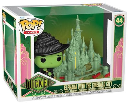 Funko Pop! Town: Wicked - Elphaba with The Emerald City - Vinyl-Sammelfigur - Offizielle Handelswaren - Spielzeug Für Kinder und Erwachsene - Movies Fans - Modellfigur Für Sammler