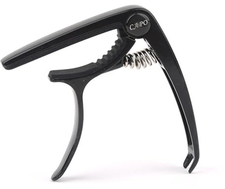 2 Stück Kapodaster,Capodaster Konzertgitarre Capo,Kapodaster für Gitarre Gitarren, Spiel Saiten Capodaster E-Gitarre E-Bass-Modulation Gitarren Zubehör Schwarz