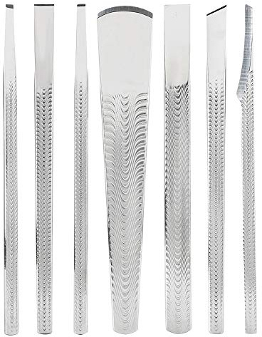 Cuchillo de Pedicura, 7pcs de Acero Inoxidable Piel de Acero Muerto Callos Remover Terratero de Adornos de Adornos