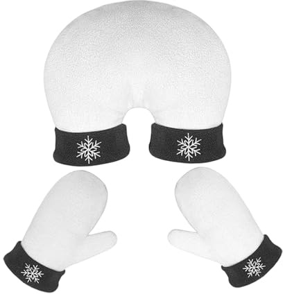 Milageto 3 Piezas Guantes Invierno Pareja Guantes Fleece Térmicas Unidas Confeccionadas en Poliéster Suaves Y Cálidas Adecuados para Regalar Sen, Blanco, universal