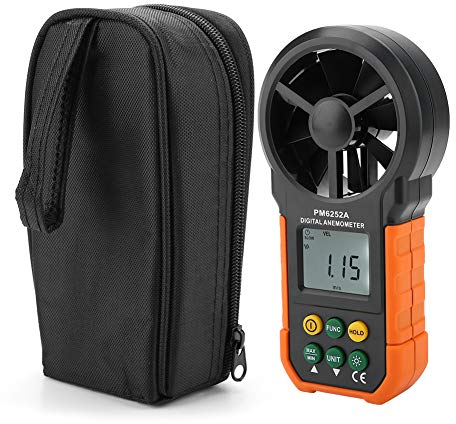 Portable Digital Wind Speed Meter, Professional Air Volume Measuring Anemometer, Handheld LCD Display with Max/Min/Average Function, Low Battery Indicator, Compact Design for Easy Carrying