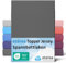 etérea Jersey Topper Spannbettlaken 200x200-200x220cm Anthrazit für 5-10 cm Steghöhe 100% Baumwolle - Oekotex Spannbetttuch Matratzen Bett Bezug - Bettlaken 200x200cm - 200x220cm Grau