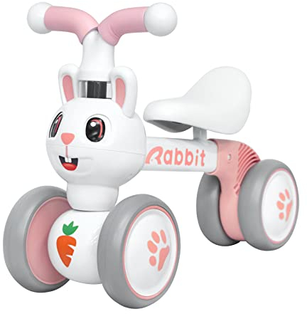 XIAPIA Kinder Laufrad ab 1 Jahr Lauflernrad für 10-36 Monate Baby, TÜV geprüft Erst Rutschrad Fahrzeug Geschenke für Jungen/Mädchen Kleinkind Spielzeug (Hase)