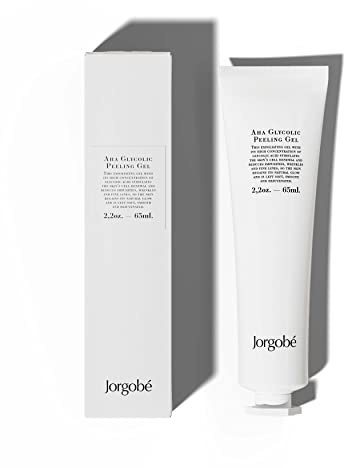 Jorgobé AHA Glycolic Peeling Gel 65 ml I hohe Konzentration an Glykolsäure I REGT die Zellerneuerung der Haut an und reduziert Unreinheiten, Falten und Fältchen