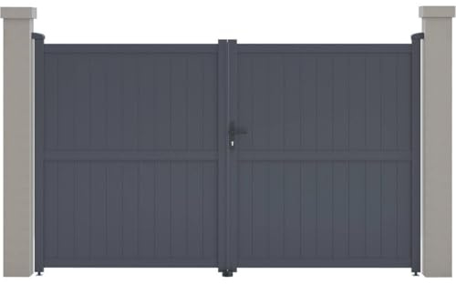 Portail aluminium Maurice - 299.5 x 180.9 cm - Gris