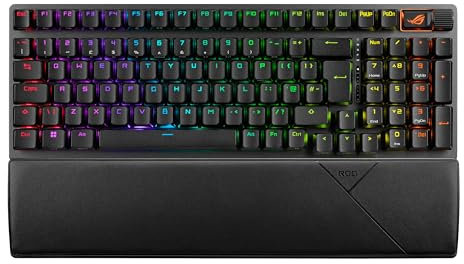 ASUS ROG STRIX SCOPE II 96 RX Wireless RGB Mechanical Gaming Keyboard, 96% Layout, Streamer Hotkeys, ROG RX Switches, Multifunction Controls, Black