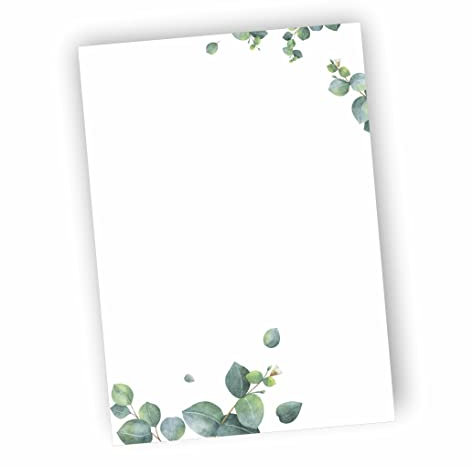 Briefpapier Eukalyptus DIN A5 I 50 Briefbögen