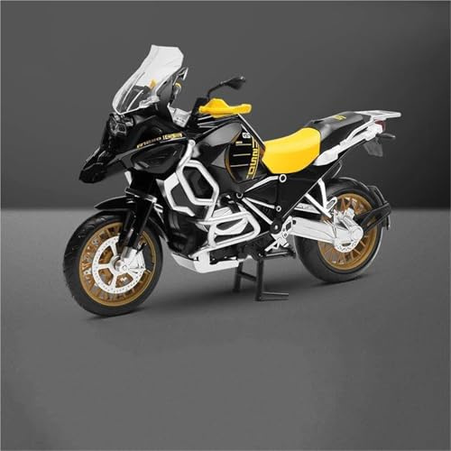 PULaif Collection Modèle De Moto Miniature En Alliage Moulé Sous Pression À L'échelle 1/12, Avec Volant Et Direction, Pour BMW R1250GS R 1250GS R1250 GS 1250(Yellow)