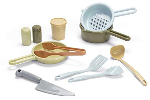 Dantoy 5601 Bio Pretend Play Kitchen Set, 11pcs-Eco-Conscious Toys Made from Sugarcane