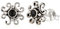 NKlaus Paar Ohrstecker Keltische Blümen 925 Silber mit Onyx schwarz Ohrringe 3032
