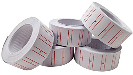 Swift 22 x 12 mm Price Gun Labels CT1 Lined 5 Rolls 2,500 Stickers Pricemarking Tags Fits Many Pricing Labellers