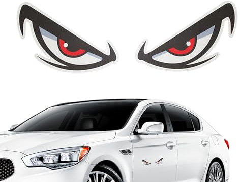 Teksome Adesivi Riflettenti per Occhi per Auto - Decalcomanie Divertenti Impermeabili con Occhi Riflettenti Forti Auto,Decorazione per Auto di Lunga Durata, Adesivi per Auto Divertenti per Settore