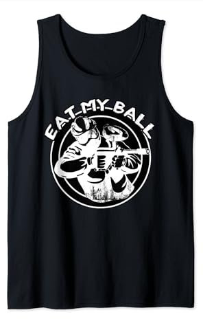 Paintball Paintballmarkierer, eat my ball, weiss kugeln Tank Top