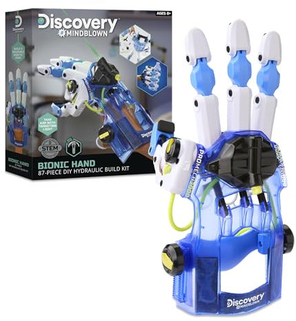Discovery Mindblown - Toy DIY Bionic Hand - Build Age 8+ Your Own Robot Hand, Construction Set, Robotics Kit for Kids and Teens - Science Set for Kids - 87 Pcs DIY Hydraulic Cyborg Kit