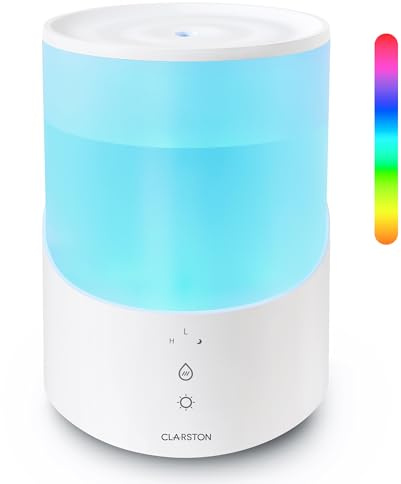 Clarston Humidifiers for Bedroom, 2.5L Cool Mist Humidifier for Large Room