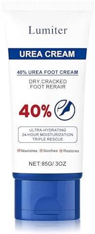 Urea Cream 40 Percent for Feet/Knees/Hand, 40% Urea Foot Cream for Cracked Heels and Dry Skin, Cracked Heel Repair Cream, Foot Moisturiser, Removes Corns, Calluses, Dead Skin, Softens, 85g