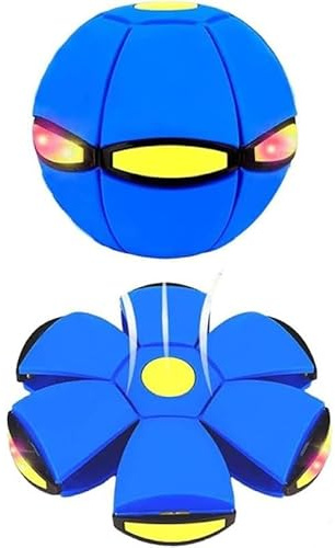 Children's Bouncing Ball: Magic Metaball, Magic Flying Saucer, Bouncy Ball, Parent-Child Interaction Bouncing Flying Saucer Toy Game, Dual Form Freely Switchable with 6 Lights For Parent-Child Games